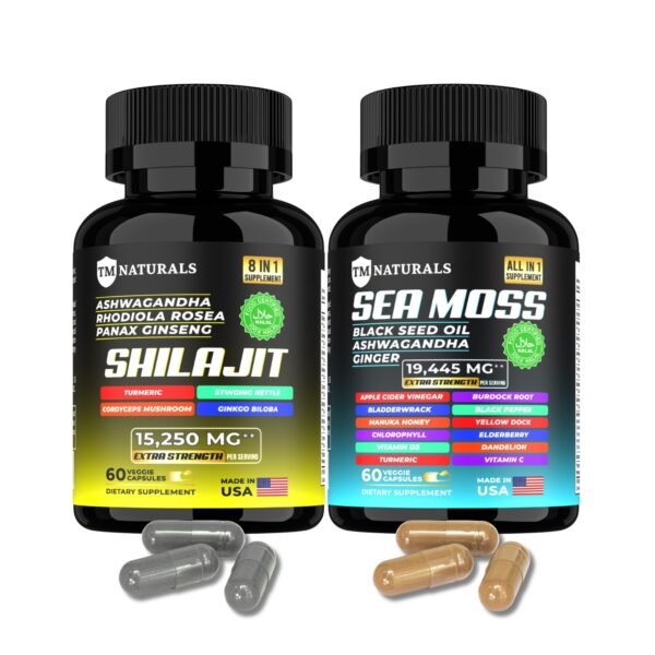 Shilajit and sea moss capsules